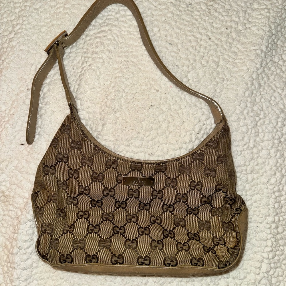 Gucci Beige Monogram Shoulder Bag
